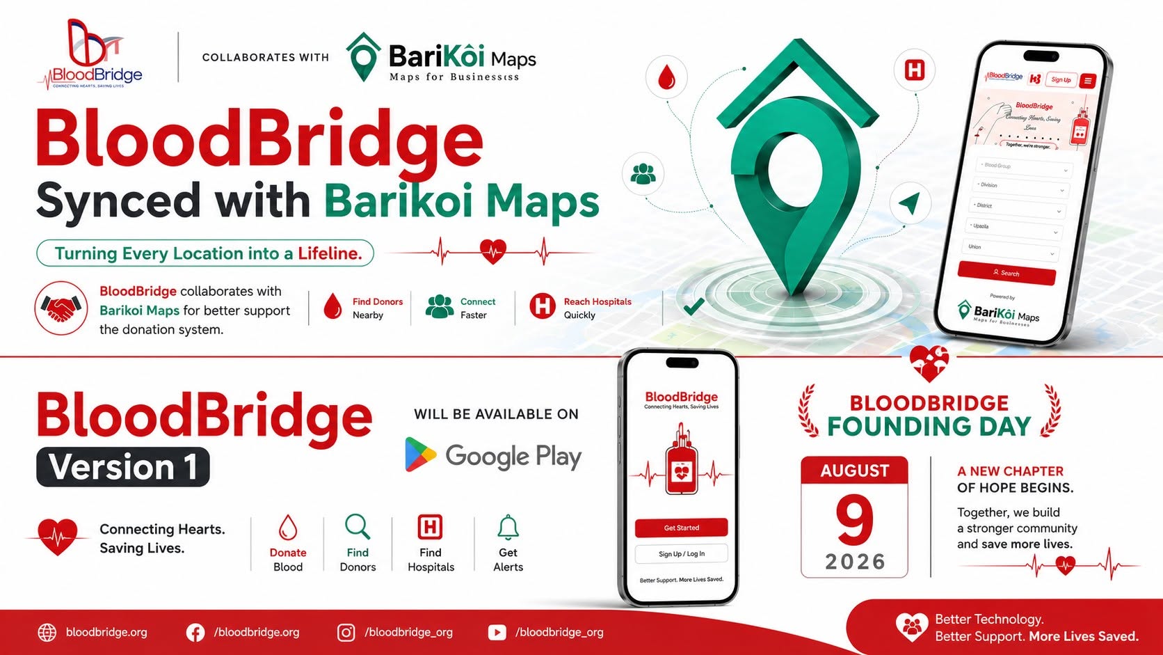 BloodBridge Collaborates with Barikoi Maps.